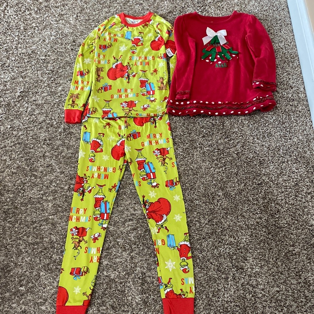 New never used Grinch Pj set. There is no red shirt with this set.
